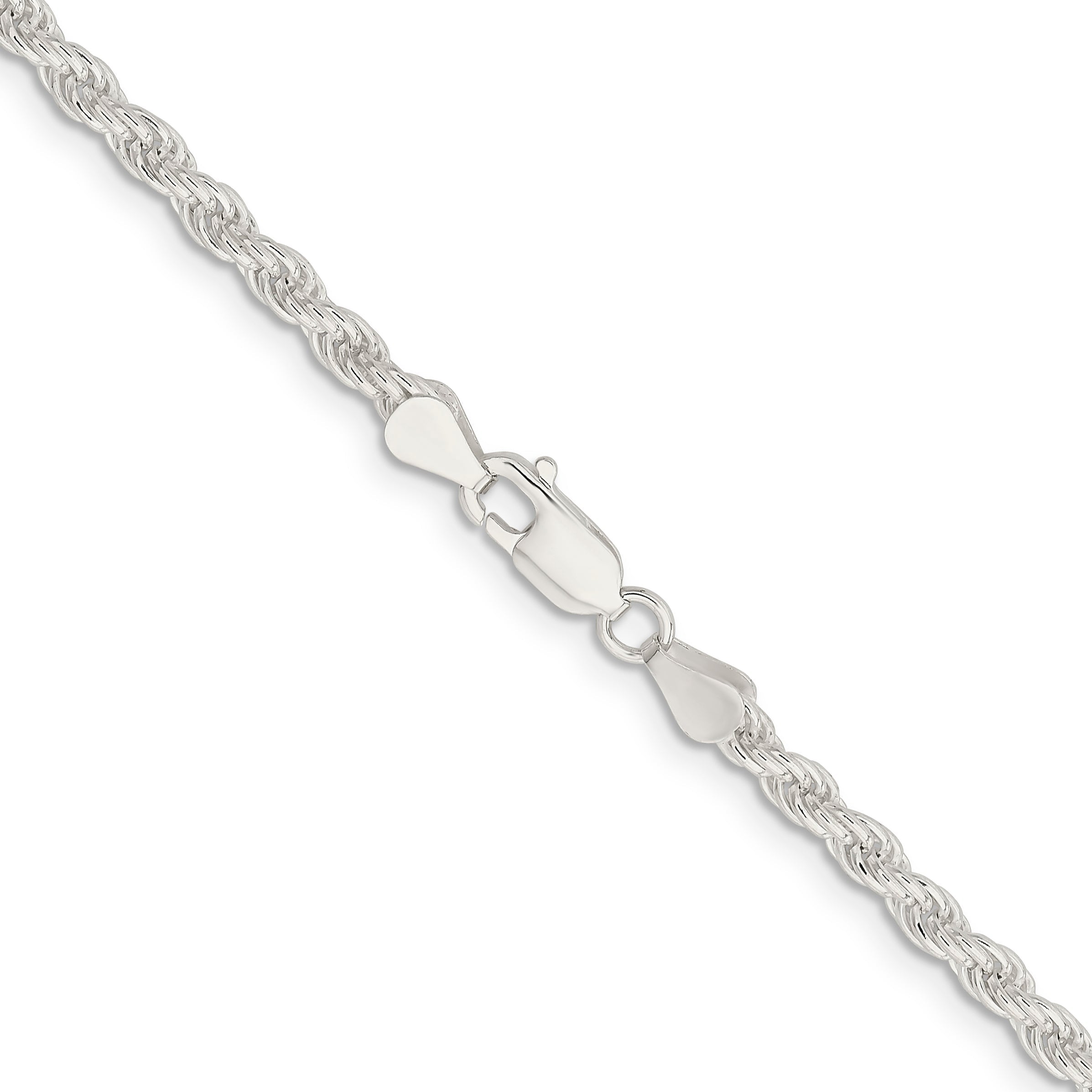30 Inch Sterling Silver 4.5mm Solid Rope Chain Necklace