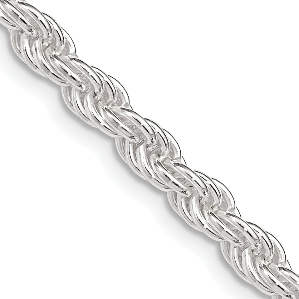 18 Inch Sterling Silver 4.5mm Solid Rope Chain Necklace