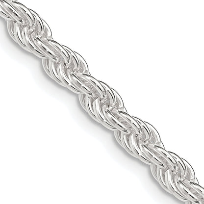 22 Inch Sterling Silver 4.5mm Solid Rope Chain Necklace