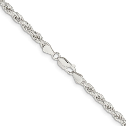 18 Inch Sterling Silver 5mm Solid Rope Chain Necklace