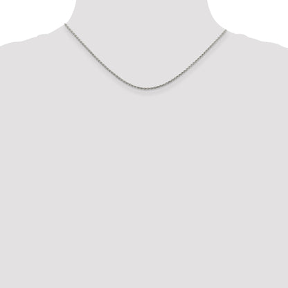 16 Inch Sterling Silver 1.5mm Diamond-Cut Spiga Chain Necklace