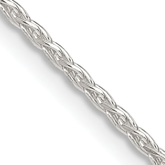 28 Inch Sterling Silver 1.5mm Diamond-Cut Spiga Chain Necklace