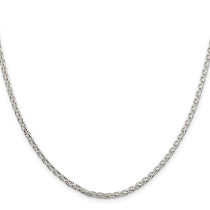20 Inch Sterling Silver 2.75mm Diamond-Cut Spiga Chain Necklace