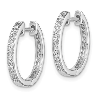 Sterling Silver Rhodium Diam. Earrings