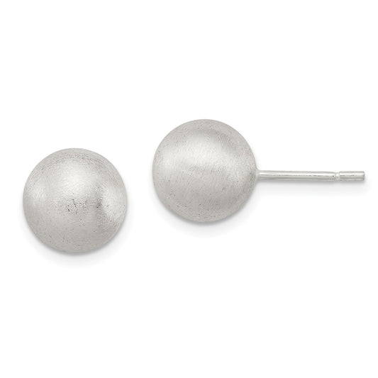 Sterling Silver Polished 9mm Laser-Cut Post Earrings