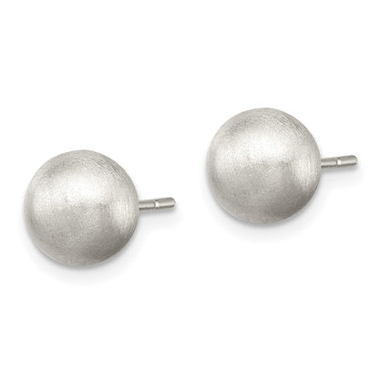 Sterling Silver Polished 8mm Laser-Cut Post Earrings