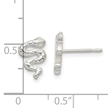 Sterling Silver Polished Snake Post Earrings