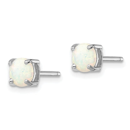 Sterling Silver Rhodium-Plated White/Pink/Blue Cr. Opal Set/3 Earrings