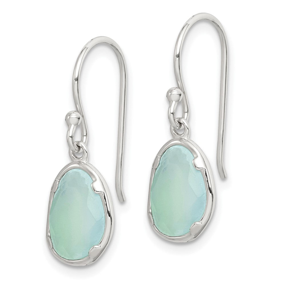 Sterling Silver Blue Chalcedony Dangle Earrings