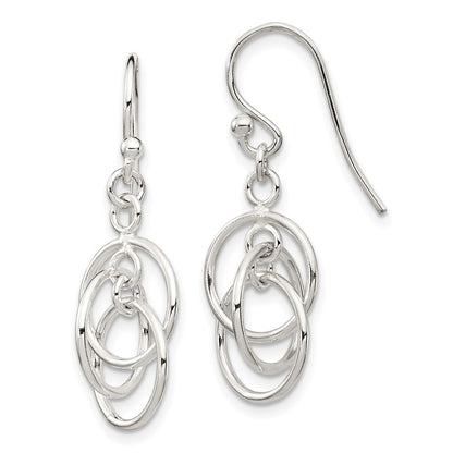 Sterling Silver Polished Dangle Earrings
