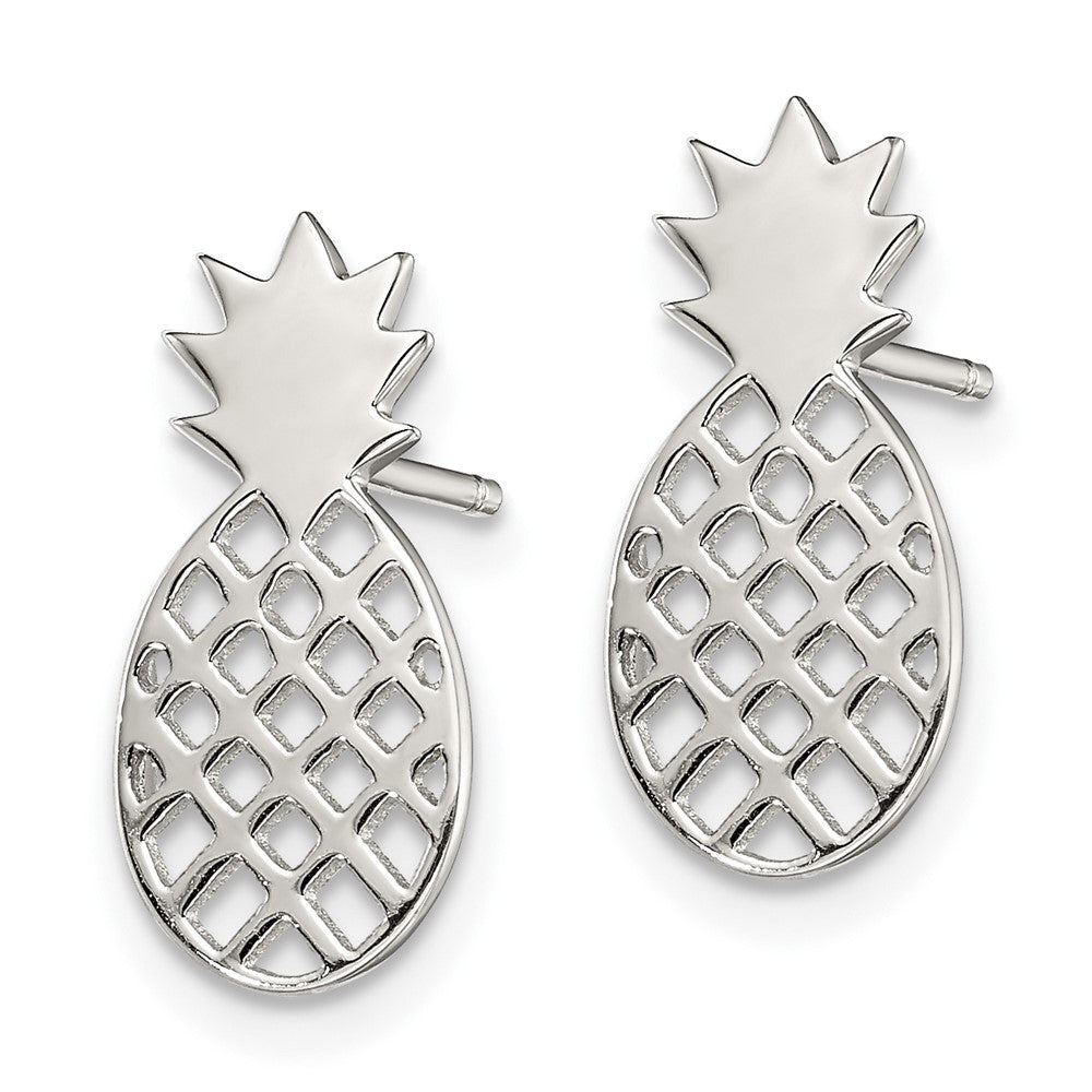 Sterling Silver Pineapple Stud Earrings