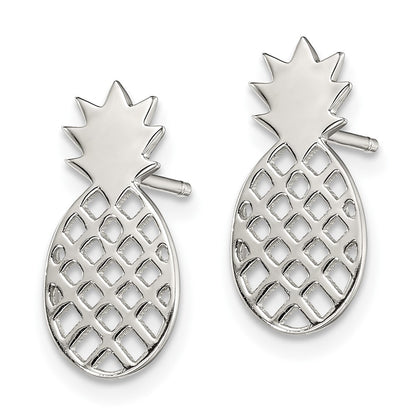 Sterling Silver Pineapple Stud Earrings