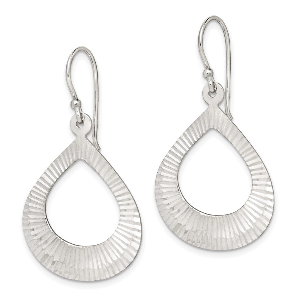 Sterling Silver Diamond-Cut Dangle Earrings