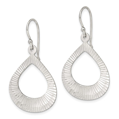 Sterling Silver Diamond-Cut Dangle Earrings