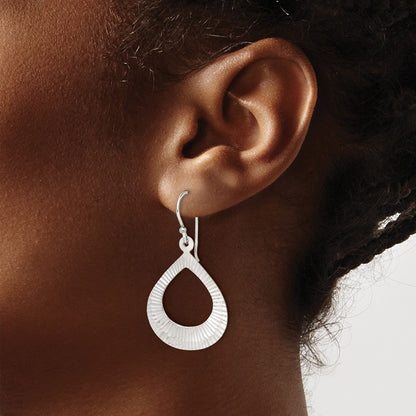 Sterling Silver Diamond-Cut Dangle Earrings