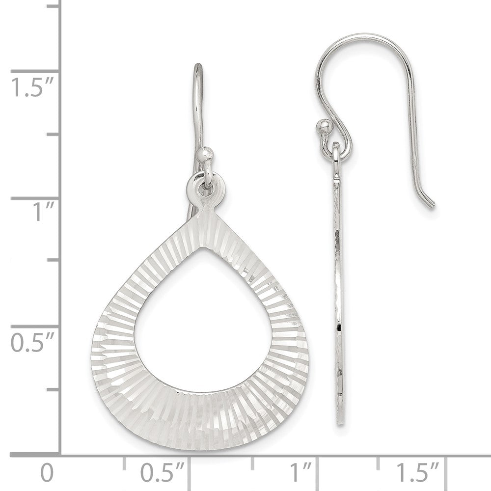 Sterling Silver Diamond-Cut Dangle Earrings