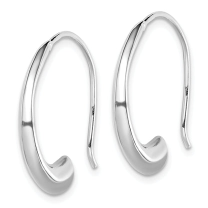 Sterling Silver Rhodium-Plated Threader Dangle Earrings