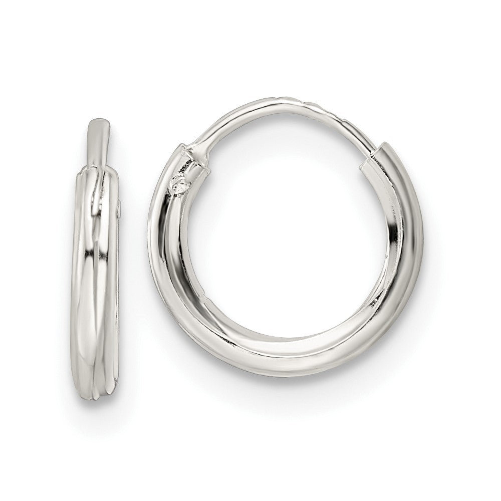 Sterling Silver Polished 1.5X10mm Endless Tube Hoop Earrings