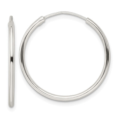 Sterling Silver Polished Endless Hoop Earrings