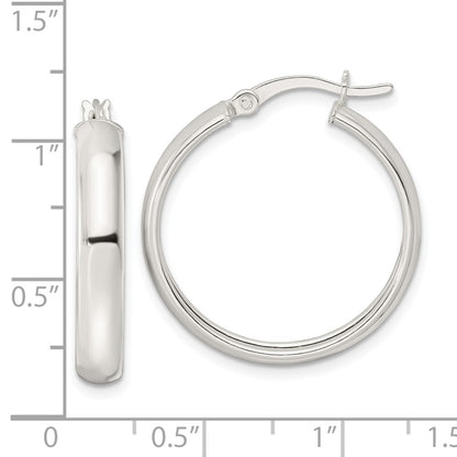 Sterling Silver Polished Hoop Earrings