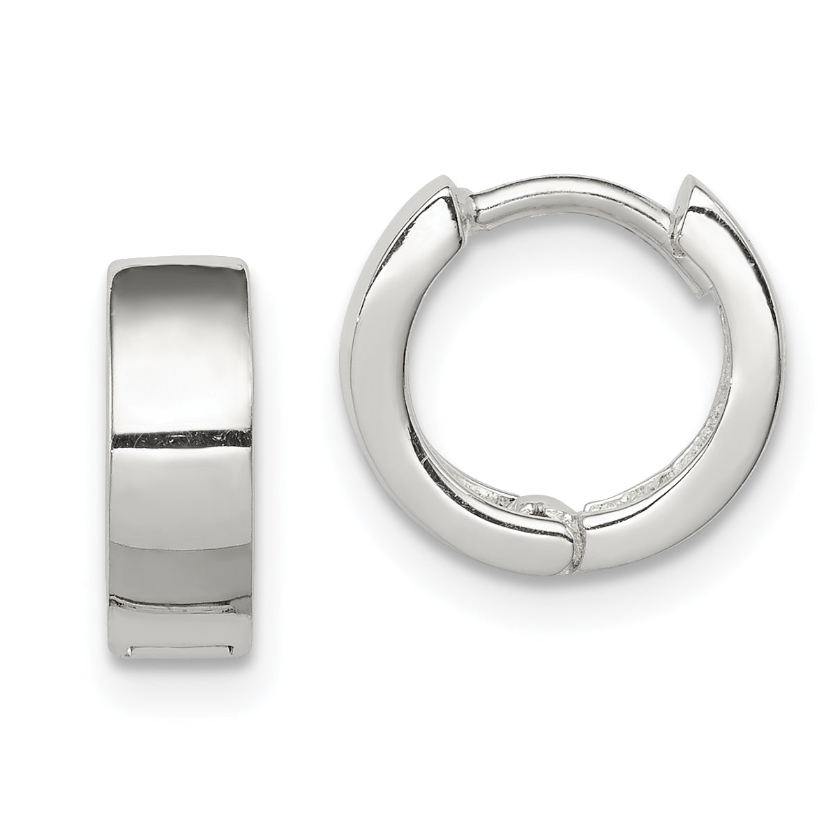 Sterling Silver Hinged Hoop Earrings