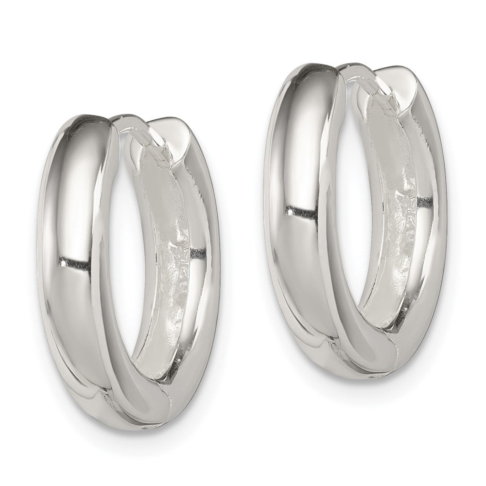 Sterling Silver Polished Hinged Hoop Earrings