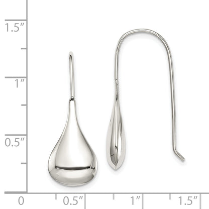 Sterling Silver Tear Drop Shaped Wire Earrings