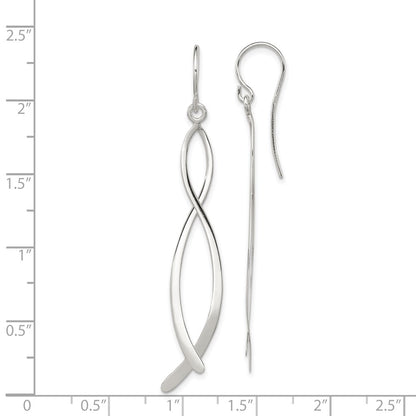 Sterling Silver Polished Fancy Dangle Earrings