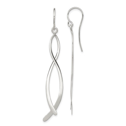 Sterling Silver Polished Fancy Dangle Earrings