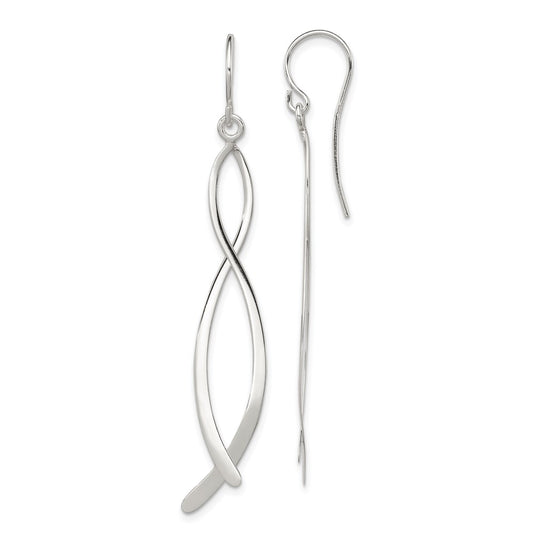 Sterling Silver Polished Fancy Dangle Earrings