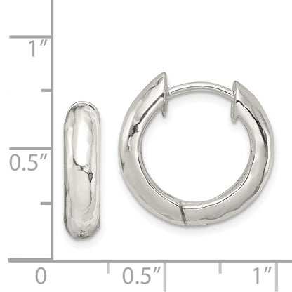 Sterling Silver Hinged Hoop Earrings