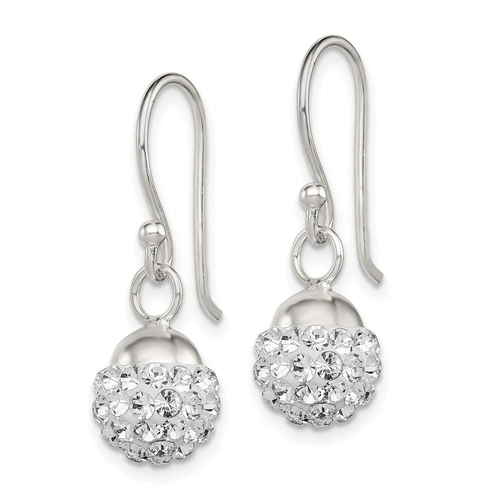 Sterling Silver Dangle With Stellux Crystal Earrings