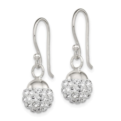 Sterling Silver Dangle With Stellux Crystal Earrings