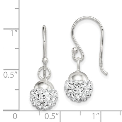 Sterling Silver Dangle With Stellux Crystal Earrings