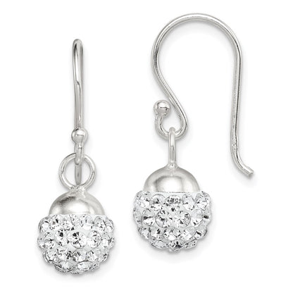 Sterling Silver Dangle With Stellux Crystal Earrings