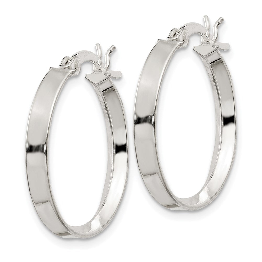 Sterling Silver 2.75X20mm Hoop Earrings