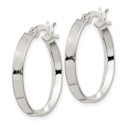 Sterling Silver 2.75X20mm Hoop Earrings