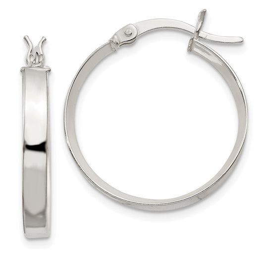 Sterling Silver 2.75X20mm Hoop Earrings