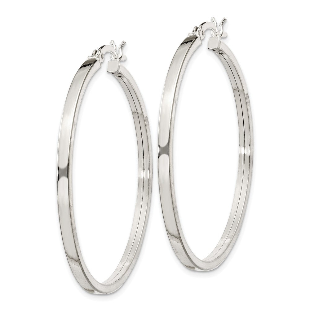 Sterling Silver 2.5X40mm Polished Hoop Earrings