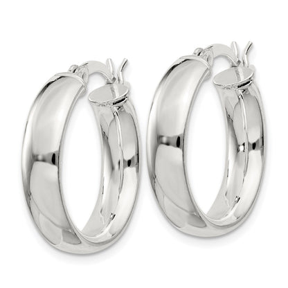 Sterling Silver 4.75X20mm Hoop Earrings