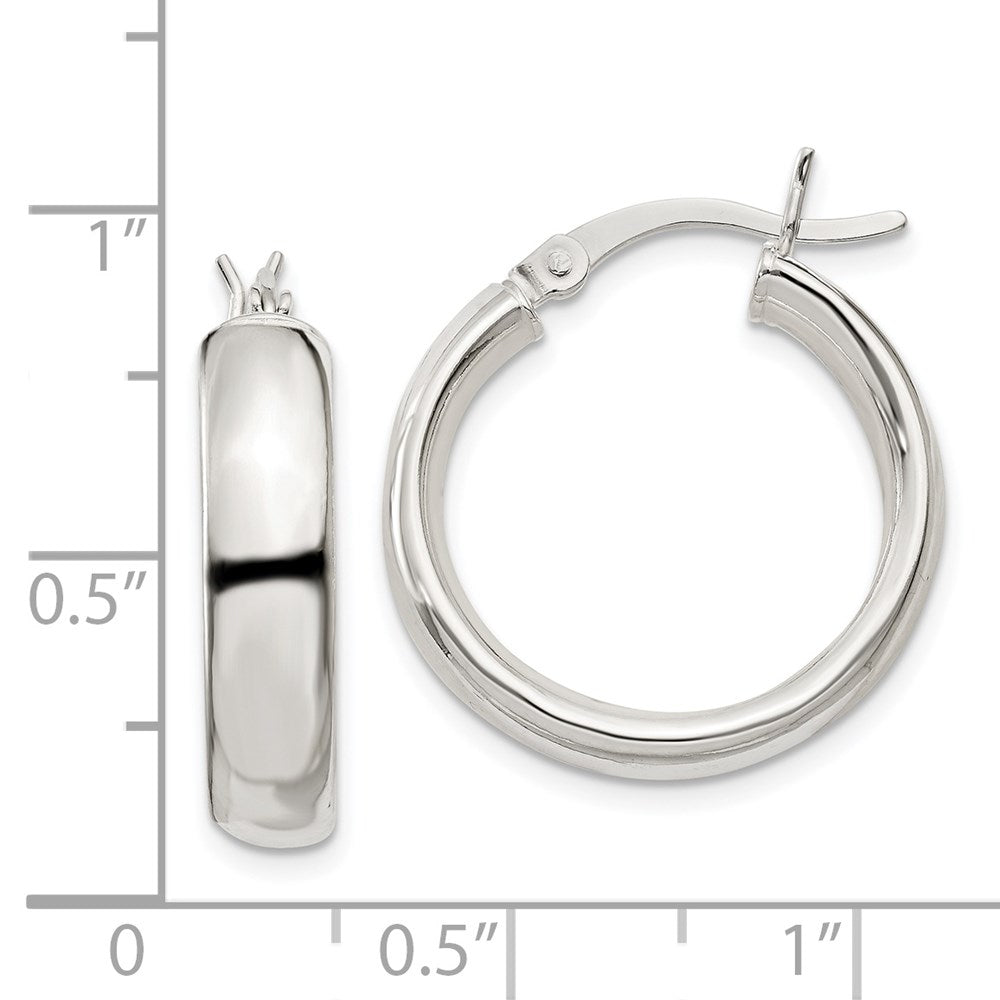 Sterling Silver 4.75X20mm Hoop Earrings