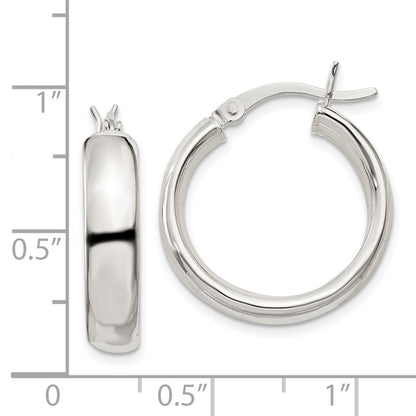 Sterling Silver 4.75X20mm Hoop Earrings