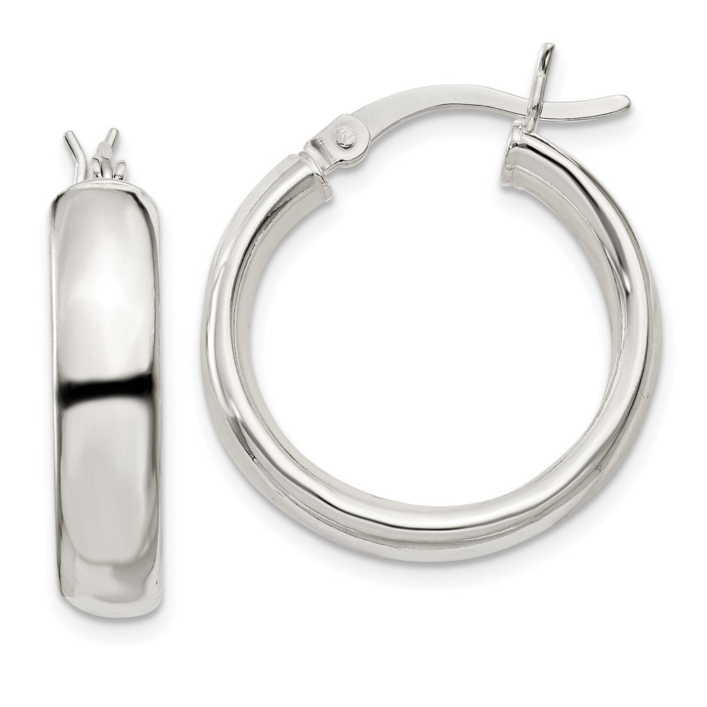 Sterling Silver 4.75X20mm Hoop Earrings