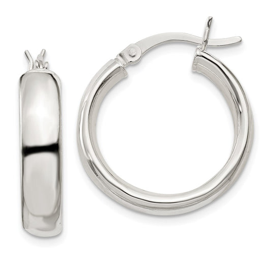 Sterling Silver 4.75X20mm Hoop Earrings