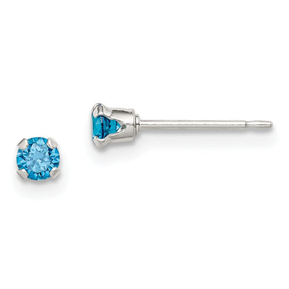 Sterling Silver 4Pc Post Stellux Crystal Earring Set