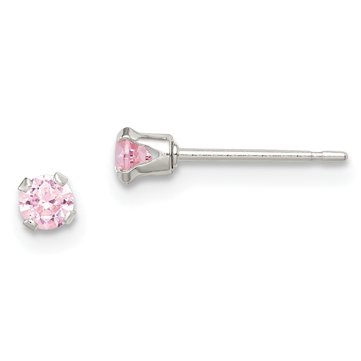 Sterling Silver 4Pc Post Stellux Crystal Earring Set