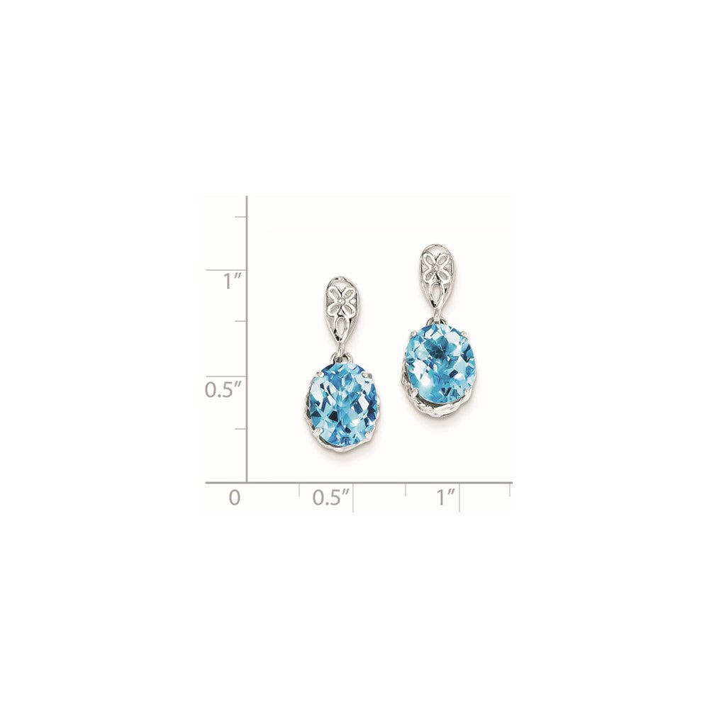 Sterling Silver Blue Topaz Earrings