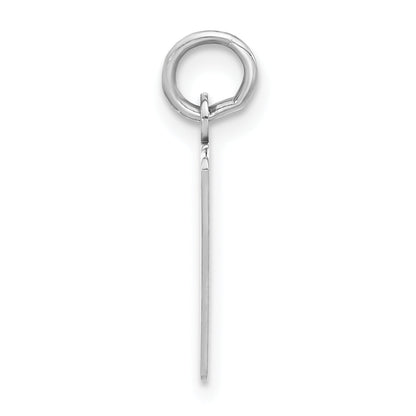 Sterling Silver Polished Small Elongated 05 Number W/ Top Charm