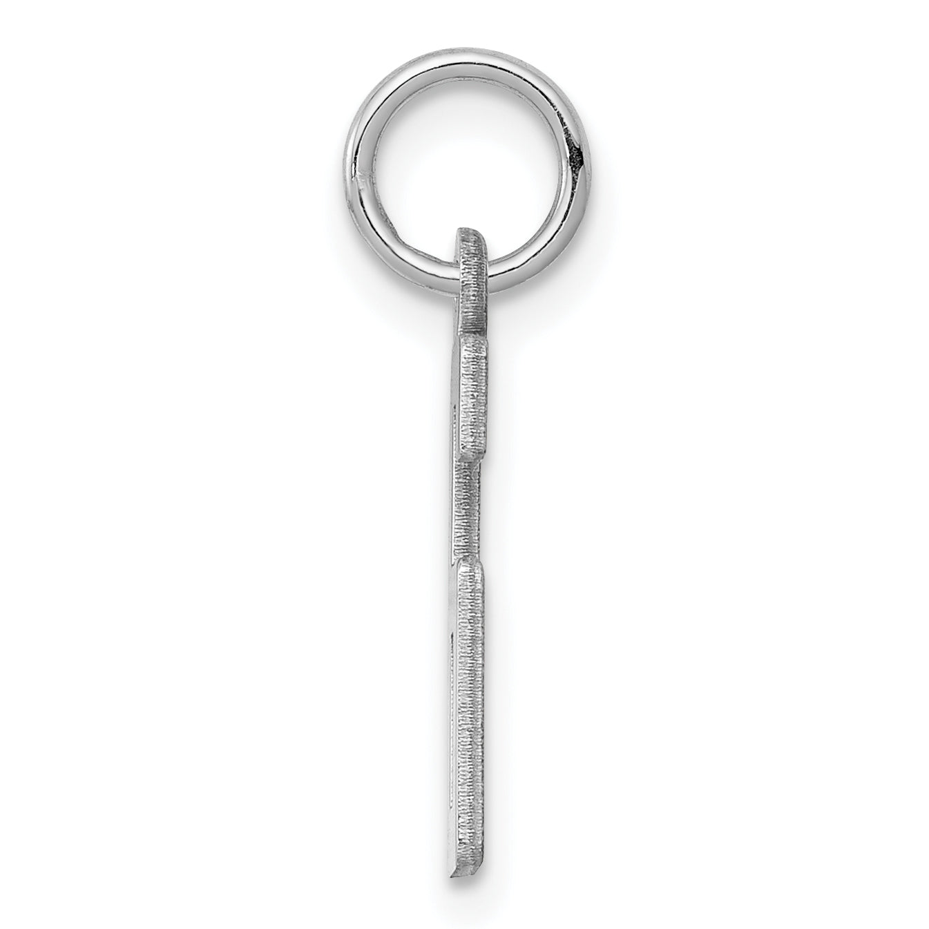 Sterling Silver Silver/Rhodium-Plated Elongated Polished Number 6 Charm