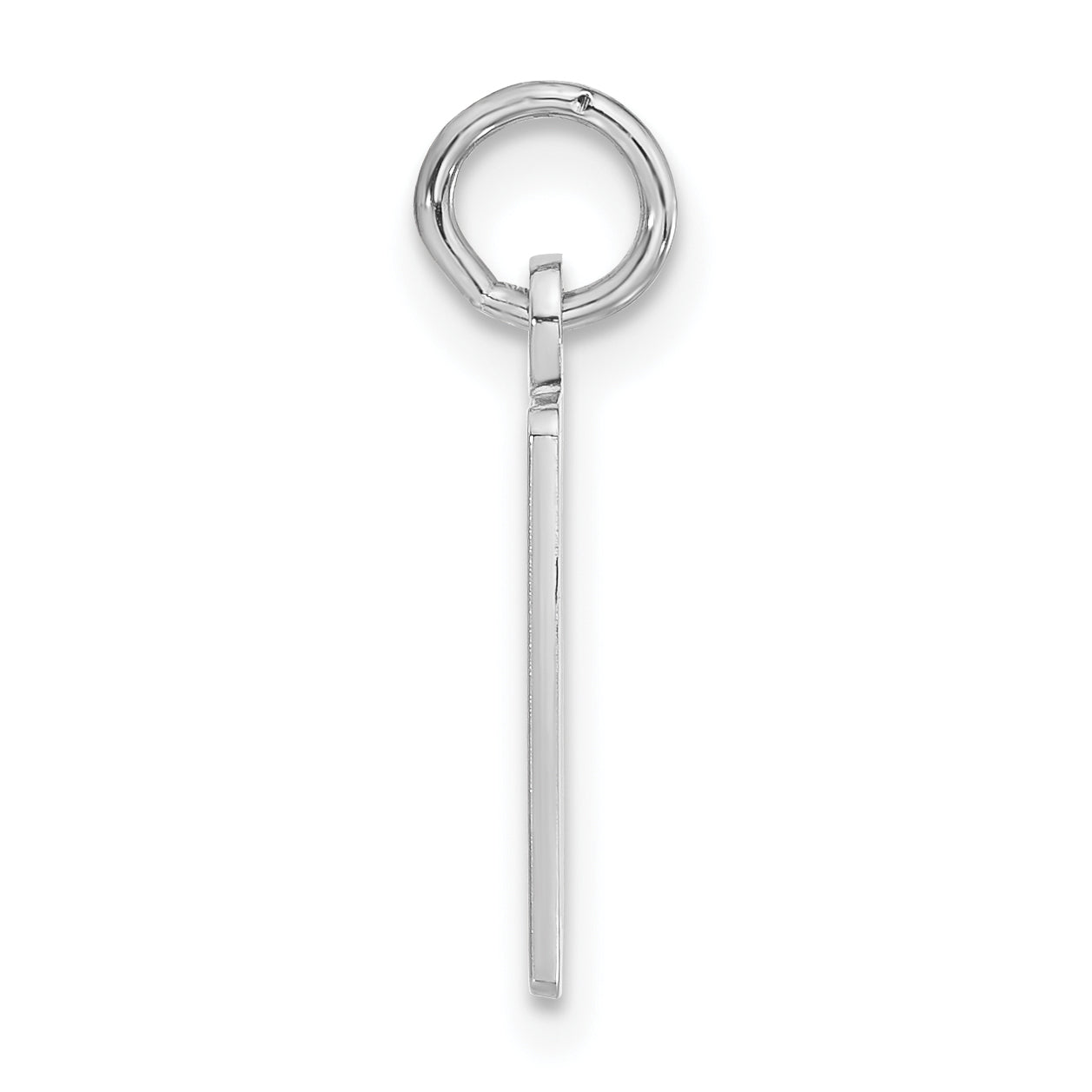 Sterling Silver Small Elongated Polished 06 Number Charm